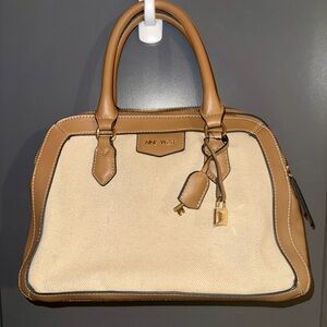 Nine West Brown and Cream Satchel